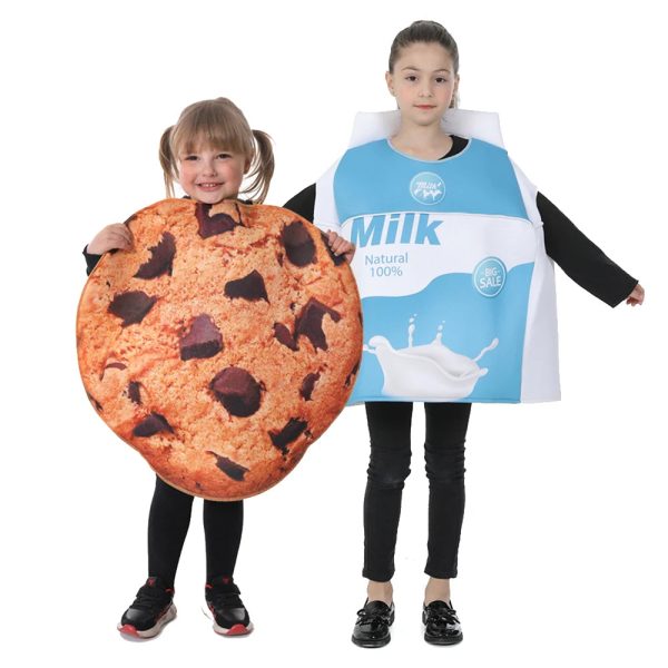 Eraspooky Funny Food Milk Cookies Cosplay Halloween Costumes For Adult Women Kids  Christmas Party Group Family Matching Outfits - Image 9