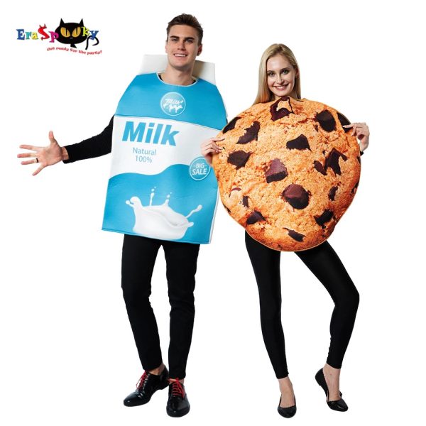 Eraspooky Funny Food Milk Cookies Cosplay Halloween Costumes For Adult Women Kids  Christmas Party Group Family Matching Outfits - Image 17