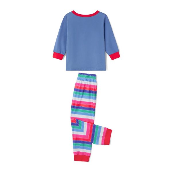 Family Pajamas Matching Set Halloween Costumes Long Sleeve Letters T-shirt Tops with Striped Pants Sleepwear Lounge Sets Outfits - Image 28