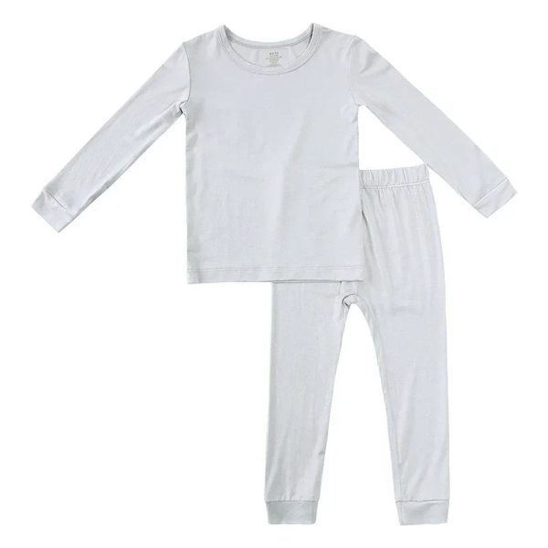2023 Bamboo Fiber For Kids Pyjamas Solid Long Sleeve Pants Breathable Sleepwear Clothes Toddler Boy Girl Loungerwear Outfits - Image 15