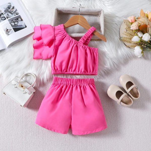 2024 Summer Kids Girls Shorts Skirts Set Sleeveless Vest Tops+Shorts Two Pieces Costume Outfit Solid Color Casual Clothes Sets - Image 12