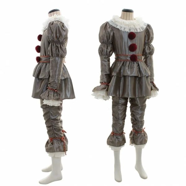 Halloween Cosplay Pennywise Costume Men Women Children Boy Girl Family Matching Stephen It Resurrection Night Clown Clothing Set - Image 3