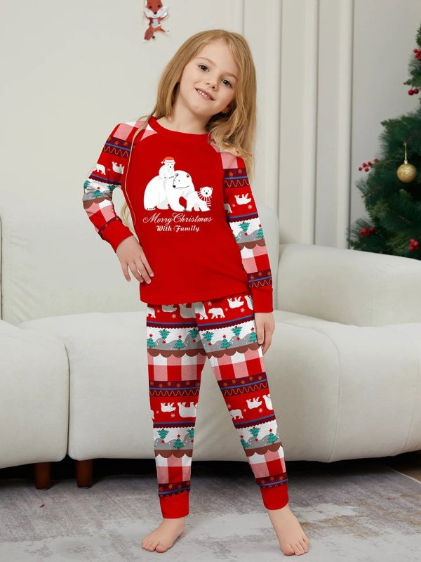 2024 Cartoon Bear Print Family Christmas Matching Pajamas Adults Kids Clothing Set Soft Warm Sleepwear Long Sleeve Loose Pyjamas - Image 19