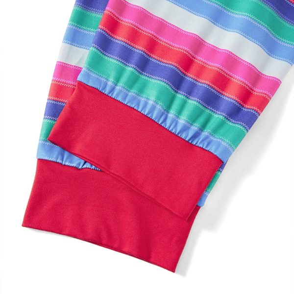 Family Pajamas Matching Set Halloween Costumes Long Sleeve Letters T-shirt Tops with Striped Pants Sleepwear Lounge Sets Outfits - Image 6