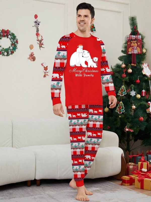 2024 Cartoon Bear Print Family Christmas Matching Pajamas Adults Kids Clothing Set Soft Warm Sleepwear Long Sleeve Loose Pyjamas - Image 14