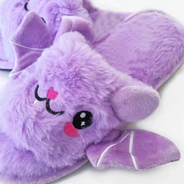 Halloween New Bat Slippers Women Plush Shoes Lightweight Home Silent Fuzzy Slipper Men Flip Flops Cartoon Kid Adults Flat Slides - Image 28
