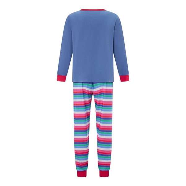Family Pajamas Matching Set Halloween Costumes Long Sleeve Letters T-shirt Tops with Striped Pants Sleepwear Lounge Sets Outfits - Image 20