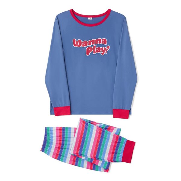 Family Pajamas Matching Set Halloween Costumes Long Sleeve Letters T-shirt Tops with Striped Pants Sleepwear Lounge Sets Outfits - Image 22