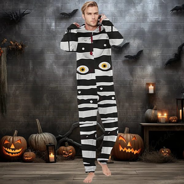 Halloween Party Family Matching Outfits Stripe Print Parent-child Homewear Soft Pajama Set Family Look Pjs 2024 Family Pyjamas - Image 2