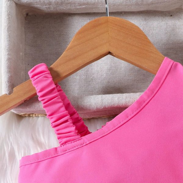 2024 Summer Kids Girls Shorts Skirts Set Sleeveless Vest Tops+Shorts Two Pieces Costume Outfit Solid Color Casual Clothes Sets - Image 14