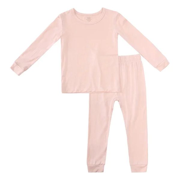 2023 Bamboo Fiber For Kids Pyjamas Solid Long Sleeve Pants Breathable Sleepwear Clothes Toddler Boy Girl Loungerwear Outfits - Image 13