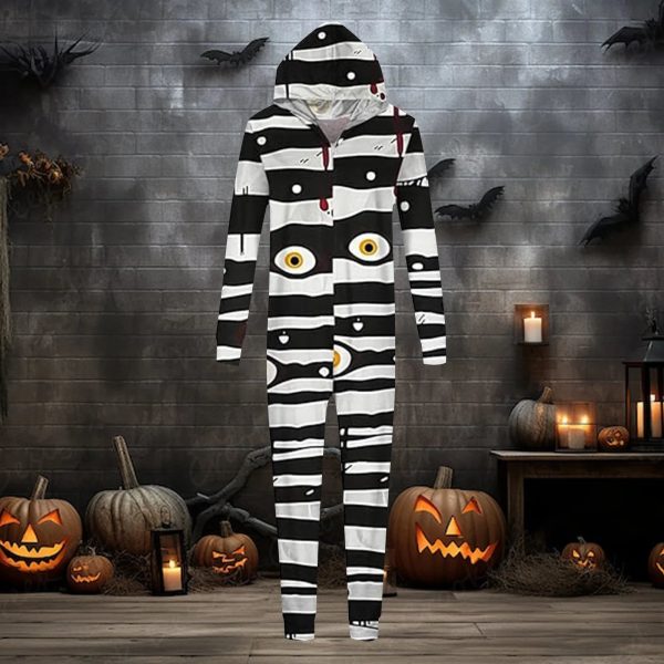 Halloween Party Family Matching Outfits Stripe Print Parent-child Homewear Soft Pajama Set Family Look Pjs 2024 Family Pyjamas - Image 6