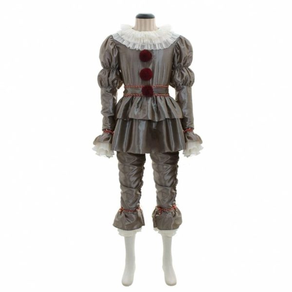 Halloween Cosplay Pennywise Costume Men Women Children Boy Girl Family Matching Stephen It Resurrection Night Clown Clothing Set - Image 15