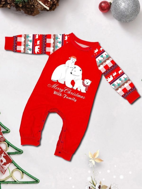 2024 Cartoon Bear Print Family Christmas Matching Pajamas Adults Kids Clothing Set Soft Warm Sleepwear Long Sleeve Loose Pyjamas - Image 22