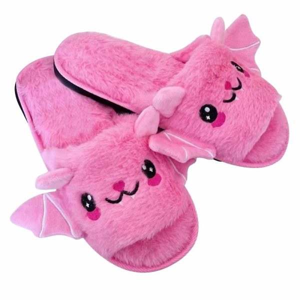 Halloween New Bat Slippers Women Plush Shoes Lightweight Home Silent Fuzzy Slipper Men Flip Flops Cartoon Kid Adults Flat Slides - Image 8