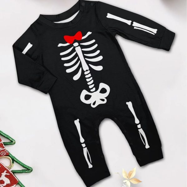 2024 Halloween Family Matching Outfits Skeleton Father Mother Children Pajamas Sets Daddy Mommy and Me Pj's Clothes Tops+Pants - Image 12