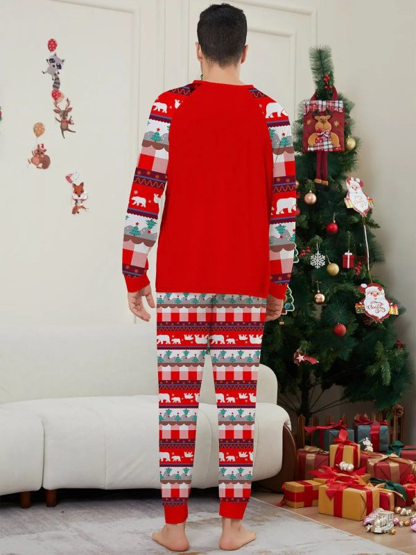 2024 Cartoon Bear Print Family Christmas Matching Pajamas Adults Kids Clothing Set Soft Warm Sleepwear Long Sleeve Loose Pyjamas - Image 15