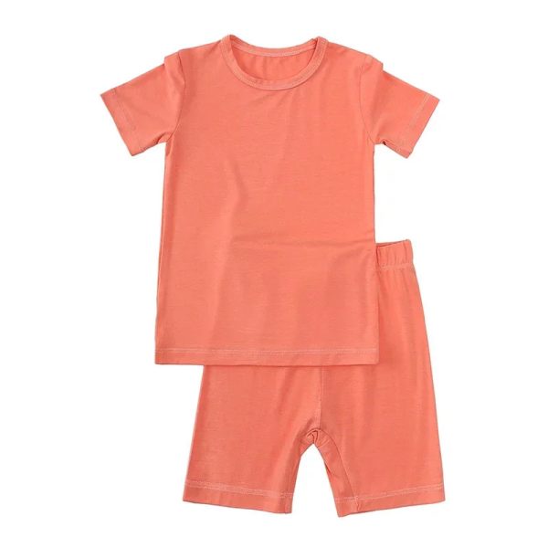 2023 Bamboo Fiber For Kids Pyjamas Solid Long Sleeve Pants Breathable Sleepwear Clothes Toddler Boy Girl Loungerwear Outfits - Image 9