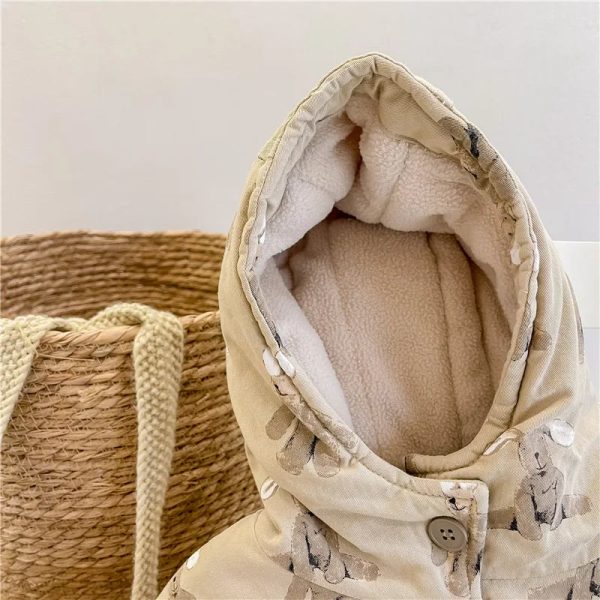 Girl Boy Jacket Warm Winter Kids Thick Padded Coat With Hood Korean Baby Clothing Children From 1 To 7 Years Outerwear Cartoon - Image 6