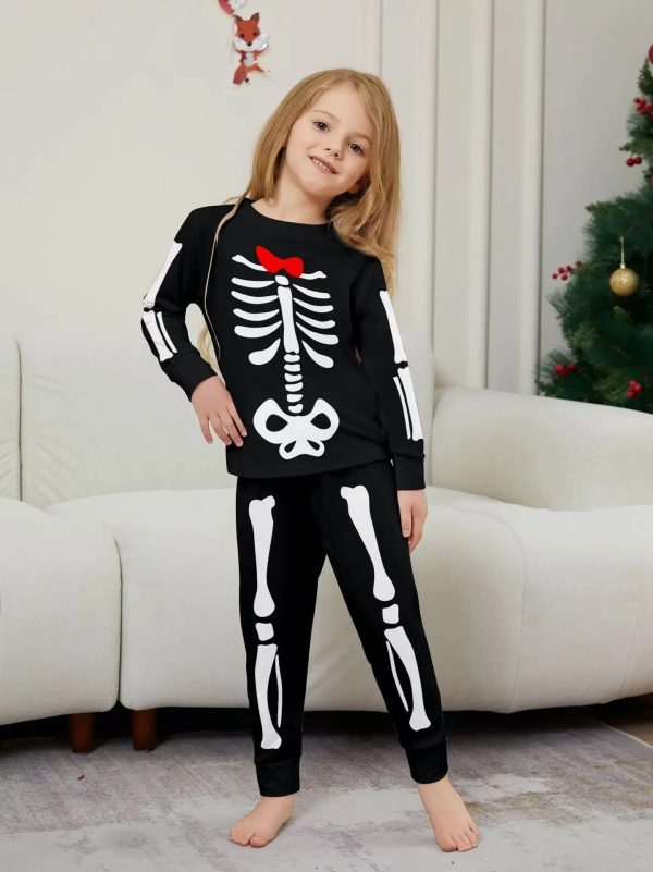 2024 Halloween Family Matching Outfits Skeleton Father Mother Children Pajamas Sets Daddy Mommy and Me Pj's Clothes Tops+Pants - Image 10