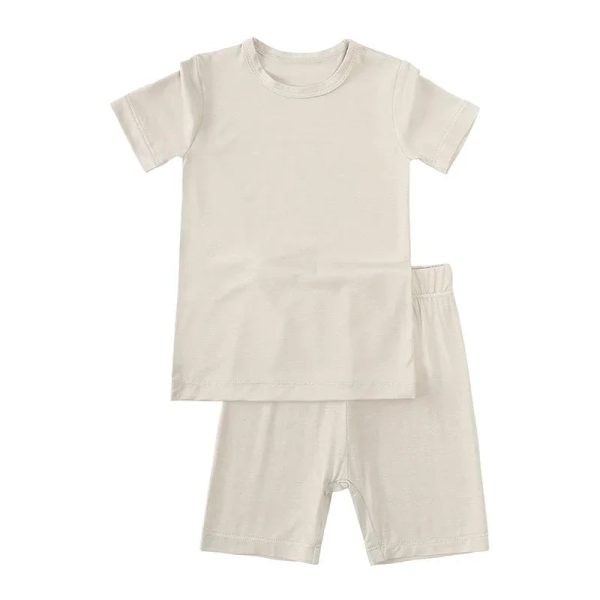 2023 Bamboo Fiber For Kids Pyjamas Solid Long Sleeve Pants Breathable Sleepwear Clothes Toddler Boy Girl Loungerwear Outfits - Image 7