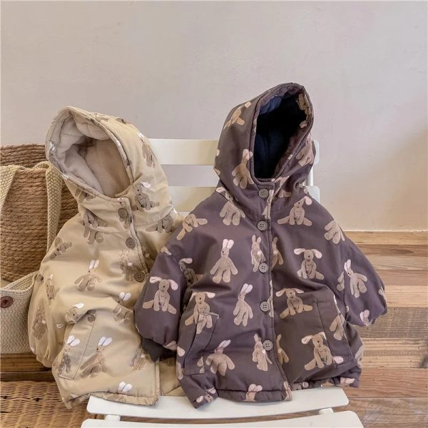 Girl Boy Jacket Warm Winter Kids Thick Padded Coat With Hood Korean Baby Clothing Children From 1 To 7 Years Outerwear Cartoon - Image 43