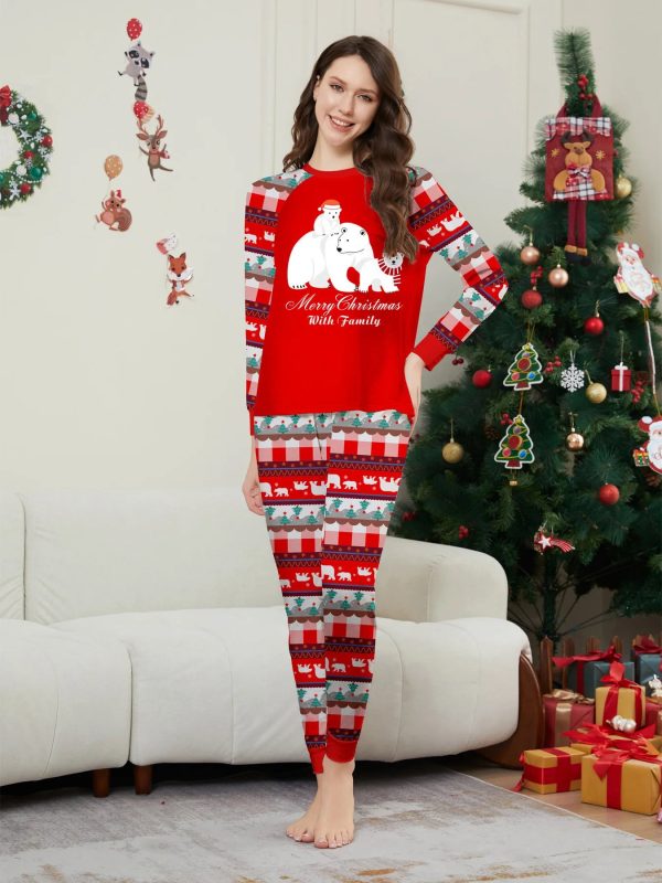 2024 Cartoon Bear Print Family Christmas Matching Pajamas Adults Kids Clothing Set Soft Warm Sleepwear Long Sleeve Loose Pyjamas - Image 10