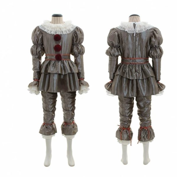 Halloween Cosplay Pennywise Costume Men Women Children Boy Girl Family Matching Stephen It Resurrection Night Clown Clothing Set - Image 13
