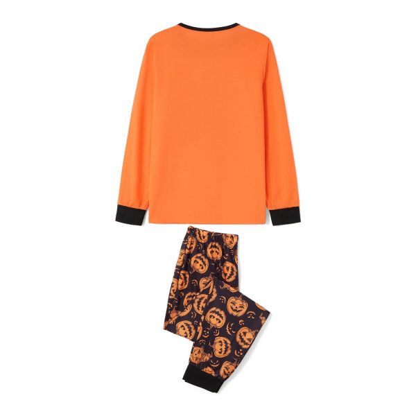 Halloween Pajamas for Family Cute Pumpkin Pattern Long Sleeve Tops + Pants Set Fall Sleepwear - Image 5