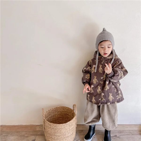 Girl Boy Jacket Warm Winter Kids Thick Padded Coat With Hood Korean Baby Clothing Children From 1 To 7 Years Outerwear Cartoon - Image 12