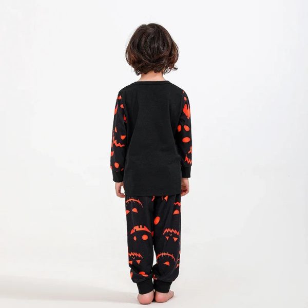 Halloween Party Clothes for Family Pumpkin Print Matching Pajamas Mom Dad Kids Sleepwear Baby Romper Thick Family Look Pyjamas - Image 15