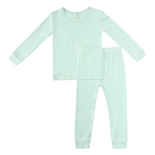 2023 Bamboo Fiber For Kids Pyjamas Solid Long Sleeve Pants Breathable Sleepwear Clothes Toddler Boy Girl Loungerwear Outfits - Image 14