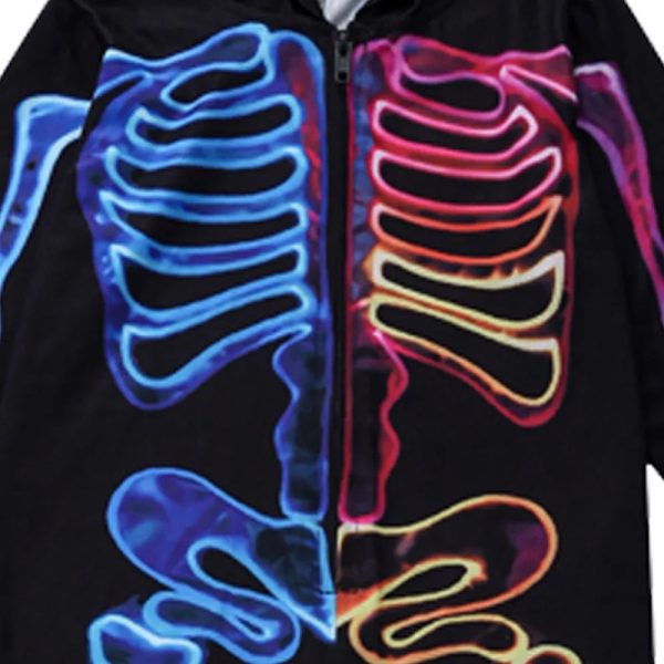 Halloween Skeleton Jumpsuit Pajama Set Family Matching Outfit Party Costume Father Mother Kid Family Look Hooded Overalls Pajama - Image 12