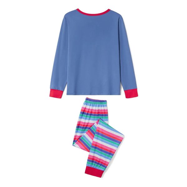 Family Pajamas Matching Set Halloween Costumes Long Sleeve Letters T-shirt Tops with Striped Pants Sleepwear Lounge Sets Outfits - Image 21