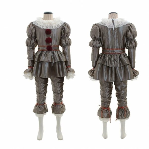 Halloween Cosplay Pennywise Costume Men Women Children Boy Girl Family Matching Stephen It Resurrection Night Clown Clothing Set - Image 4