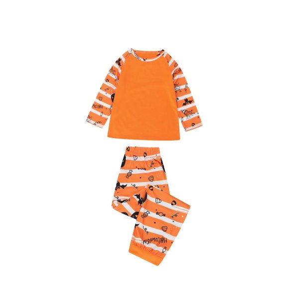 2024 New Halloween Family Pajamas Fashion Grimace Pattern  Family Matching Parent Child Suit Festival Home Orange Clothes - Image 18