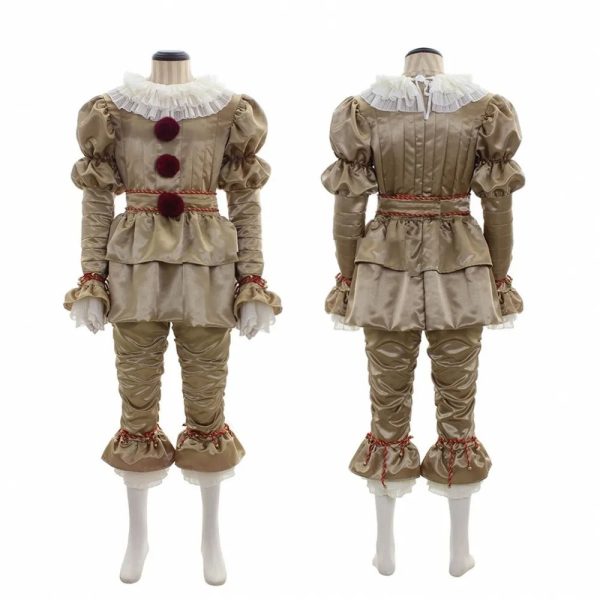 Halloween Cosplay Pennywise Costume Men Women Children Boy Girl Family Matching Stephen It Resurrection Night Clown Clothing Set - Image 2